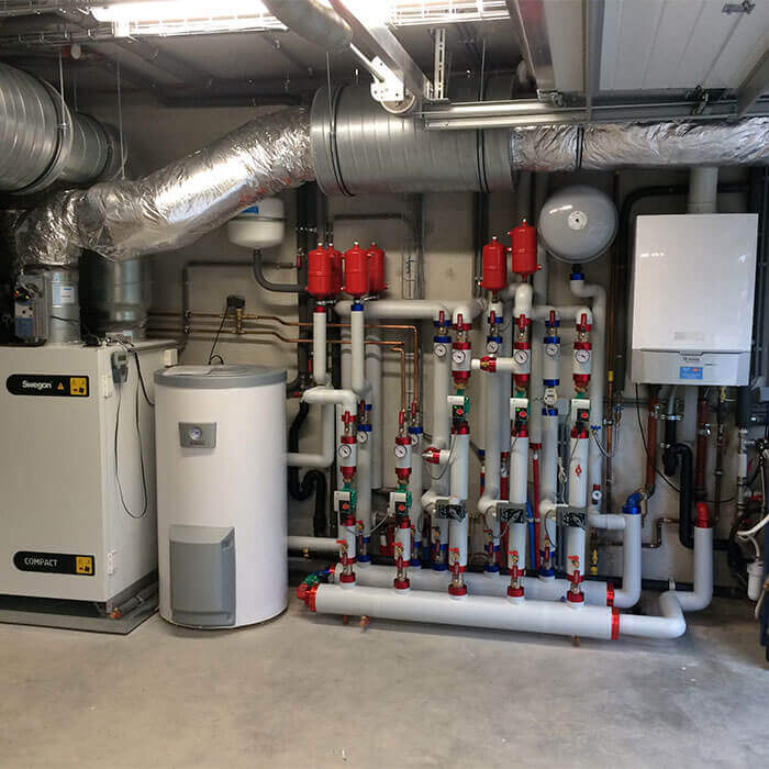 Installation technique de chauffage et ventilation
